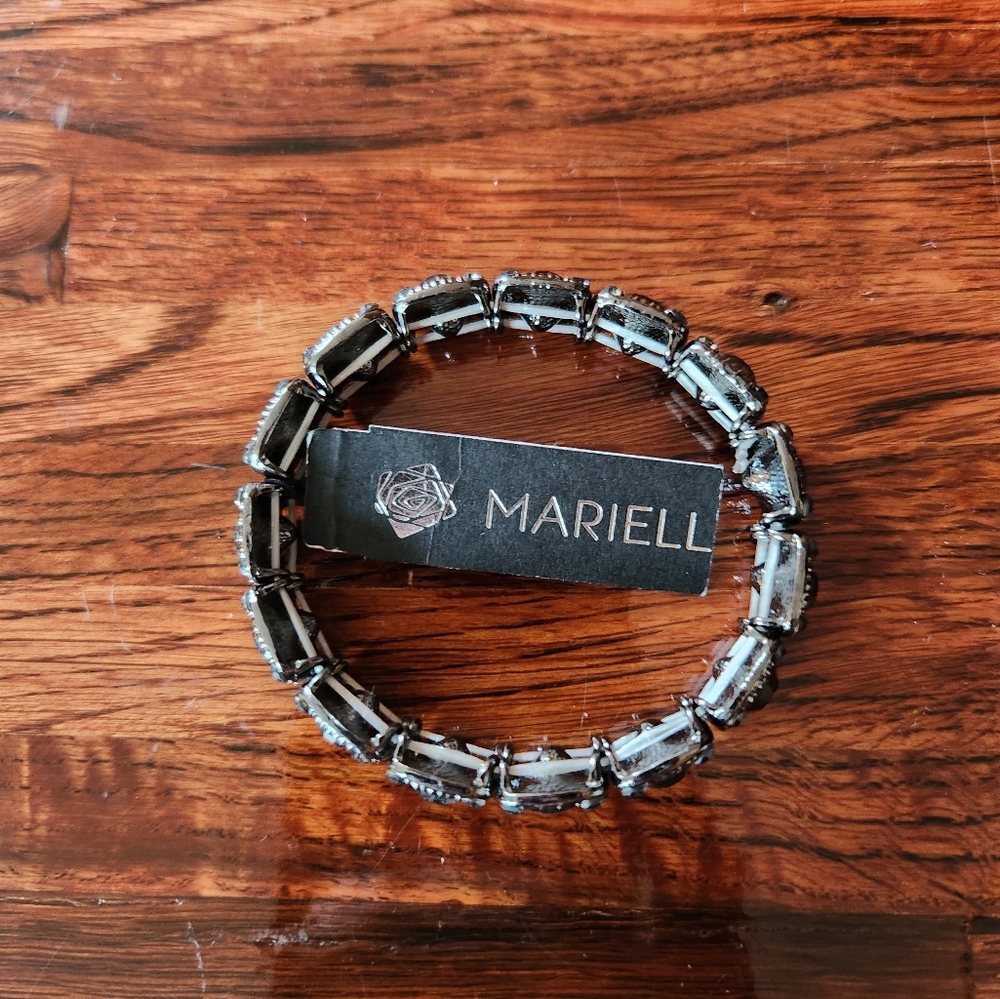 Mariell Rhinestone Stretch Bracelet - Picture 6 of 7